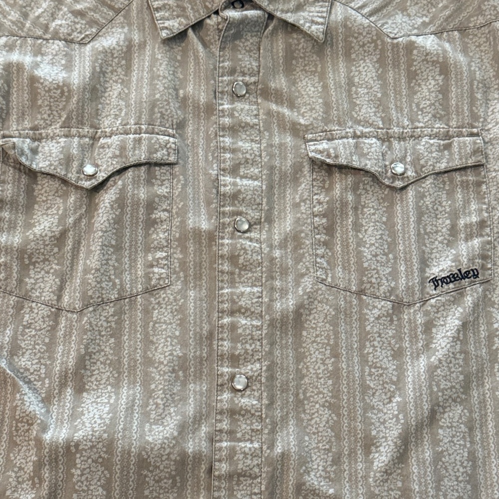 Hurley Snap Button Down Shirt Large - image 5